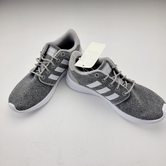 Adidas QT Racer, Grey, Women's Running Shoe - Picture 4 of 12